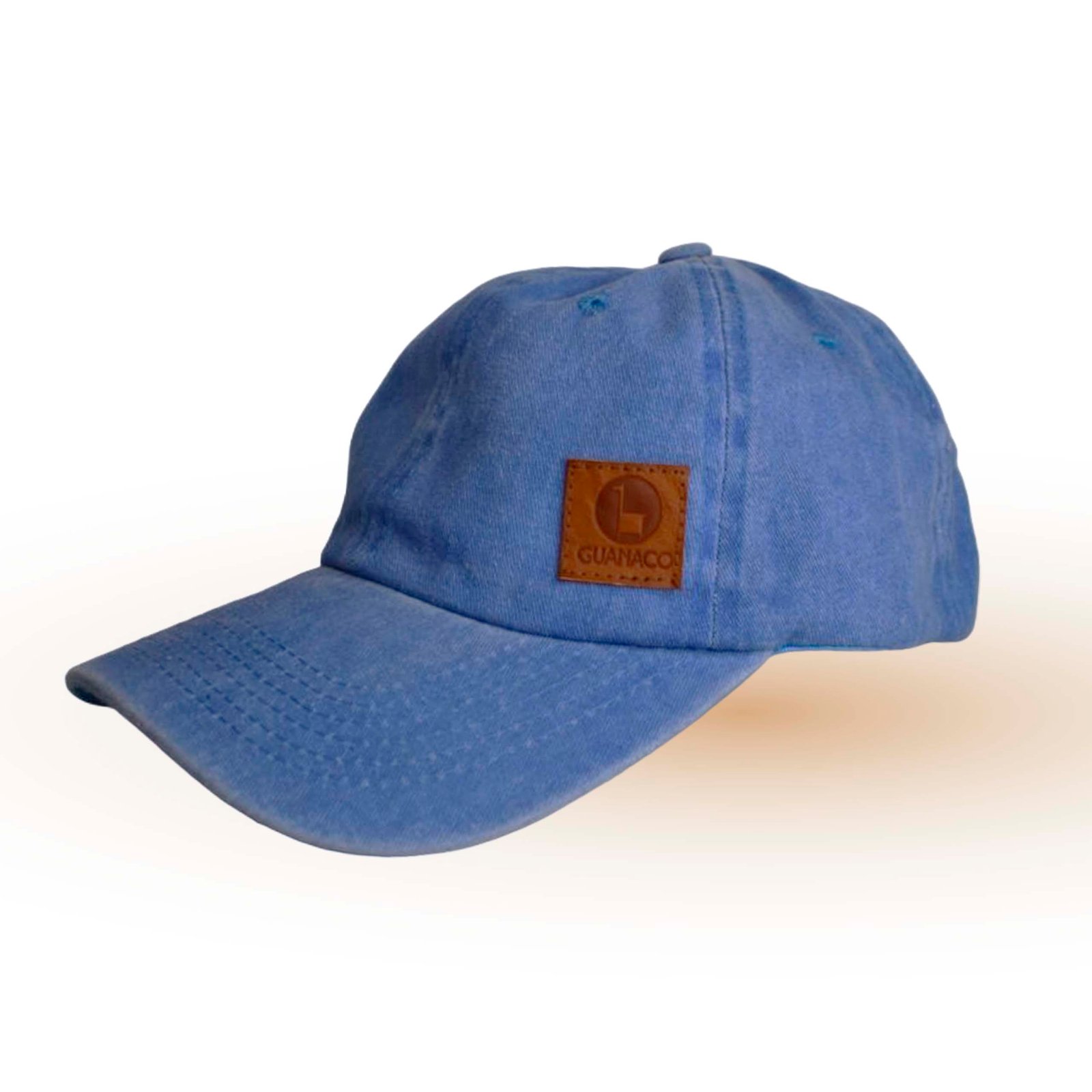 Gorra vintage de gabardina prelavada color azul