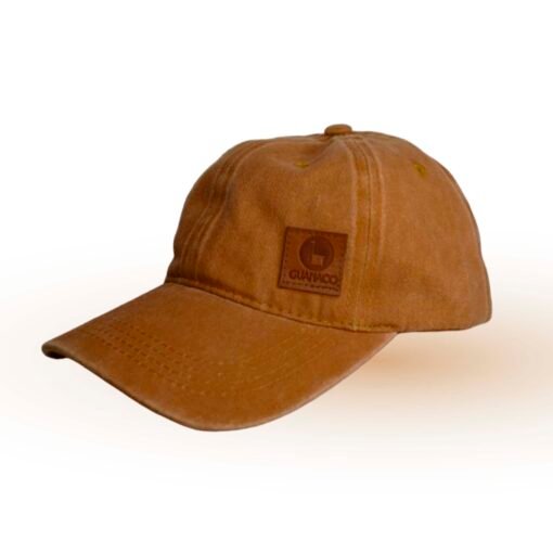 Gorra vintage de gabardina prelavada color caqui