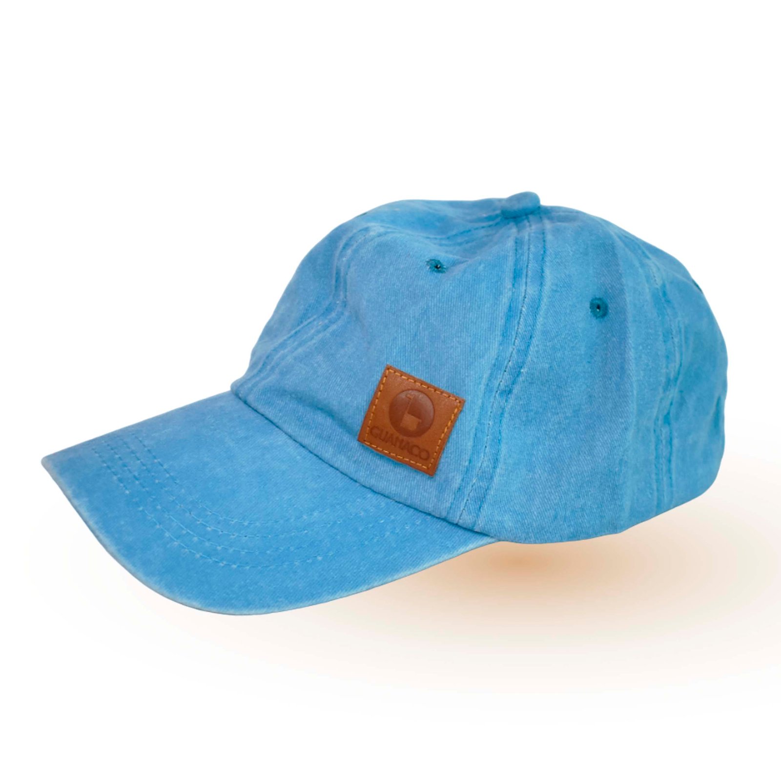 Gorra vintage de gabardina prelavada color celeste