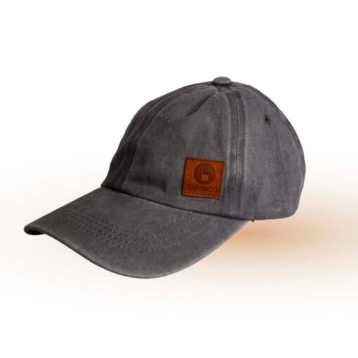 Gorra vintage de gabardina prelavada color gris