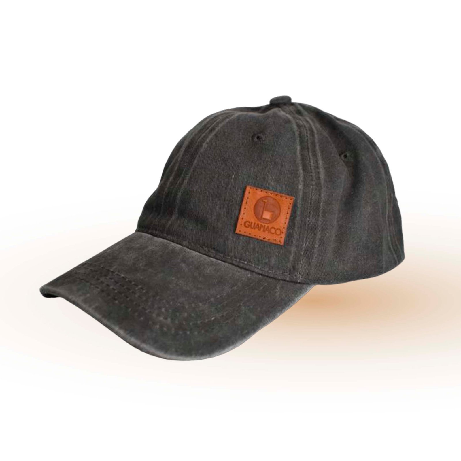 Gorra vintage de gabardina prelavada color gris oscuro
