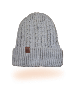 GORRO LANA FORRADO CON PELUCHE GRIS