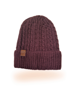 GORRO LANA FORRADO CON PELUCHE BORDO