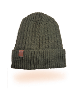 GORRO LANA FORRADO CON PELUCHE VERDE