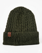 GORRO LANA FORRADO CON PELUCHE VERDE