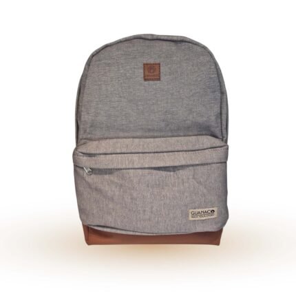 MOCHILA DE LONA CON PORTA NOTEBOOK <br> GRIS