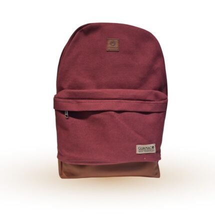 MOCHILA DE LONA CON PORTA NOTEBOOK <br> BORDO