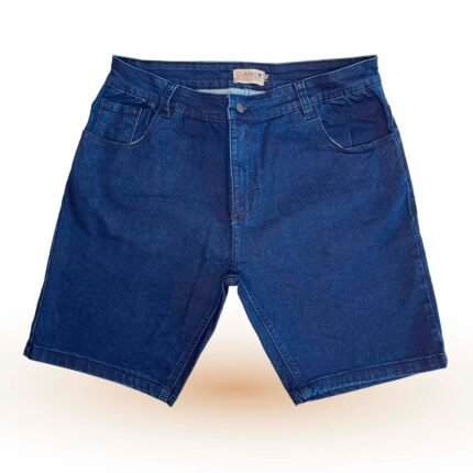 BERMUDA DE JEAN ELASTIZADA <br>AZUL