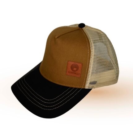 GORRA TRUCKER PREMIUM | MARRON <br> BEIGE