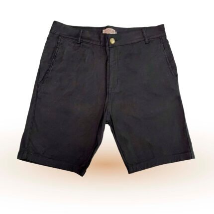 BERMUDA CORTE CHINO DE GABARDINA <br> NEGRA