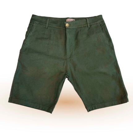 BERMUDA CORTE CHINO DE GABARDINA VERDE MILITAR