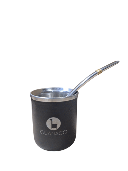 MATE DE ACERO INOXIDABLE CON BOMBILLA CHATA