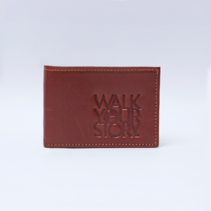 BILLETERA TRIPLE DE CUERO WALK MARRON