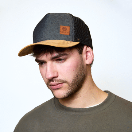 GORRA TRUCKER PREMIUM MARRON JEAN NEGRO