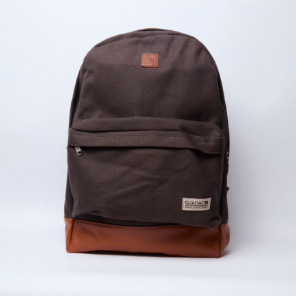 MOCHILA DE LONA CON PORTA NOTEBOOK MARRON