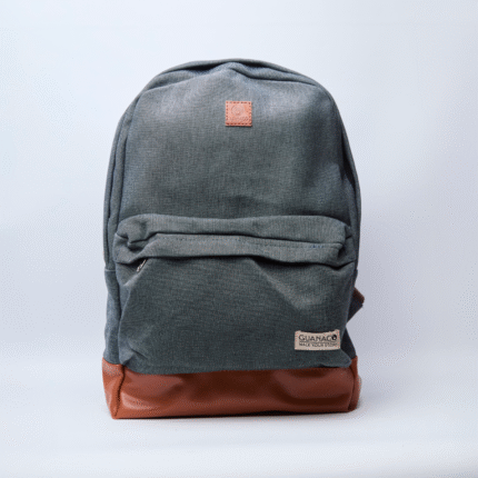 MOCHILA DE LONA CON PORTA NOTEBOOK <br> GRIS