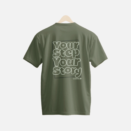 REMERA ESTAMPA YOUR STEP YOUR STORY VERDE
