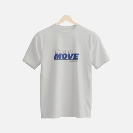 REMERA ESTAMPA BORN TO MOVE BLANCA