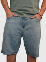 BERMUDA JEAN RIGIDA CORTE BAGGY