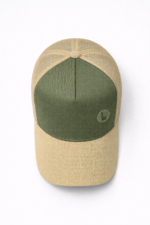 GORRA TRUCKER PREMIUM CUSTOMIZADA BORDADA CRUDO VERDE CRUDO - Imagen 2