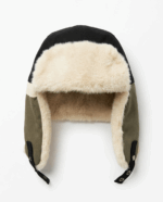GORRO AVIADOR AZUL MARINO CRUDO GRIS - Imagen 3