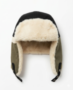 GORRO AVIADOR AZUL MARINO CRUDO GRIS - Imagen 2