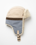GORRO AVIADOR CRUDO MARRON CELESTE
