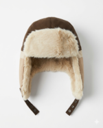 GORRO AVIADOR MARRON CRUDO BEIGE - Imagen 2