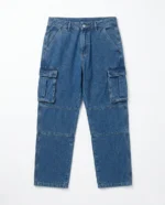 PANTALON JEANS CARGO AZUL