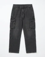 PANTALON JEANS CARGO NEGRO