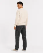 PANTALON JEANS CARGO NEGRO - Imagen 3