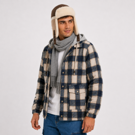 Camisaco-campera-gorro-aviador-Bufanda