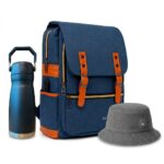 MOCHILA VINTEGE + BOTELLA TERMICA + GORRA O PILUSO A ELECCION